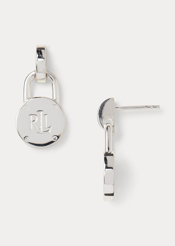 Studs Ralph Lauren Sterling Padlock Mulher 84153-INHK